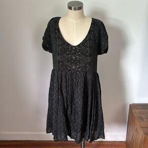 Black green and gray print Free People dress